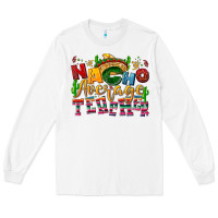 White Nacho average Teacher Long Sleeve Tee - NancyCooperArtShop