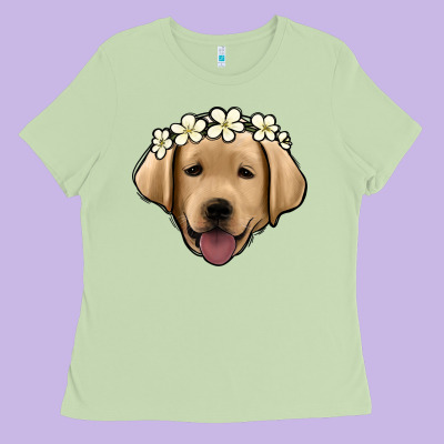 Labrador Ladies Tee Designed By Jasminsmagicworld