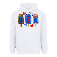 White usa popsicles Heavyweight Hoodie - BundleAndBundleShop