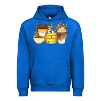 Cobalt Bee Honey Coffee Cups Urban Hoodie - Artiststas
