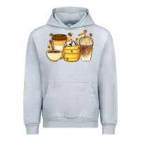Heather Grey Bee Honey Coffee Cups Urban Hoodie - Artiststas