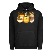 Pigment Black Bee Honey Coffee Cups Urban Hoodie - Artiststas
