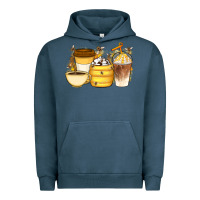 Pigment Midnight Navy Bee Honey Coffee Cups Urban Hoodie - Artiststas