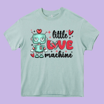 Little Love Machine Heavy Core Tee Designed By Maliassmallbusiness