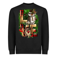 Black love snowman gnome Heavyweight Sweatshirt - CowGirlArtShop