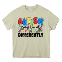 Mossy autism seeing the world differently Heavy Core Tee - MaliasSmallBusiness