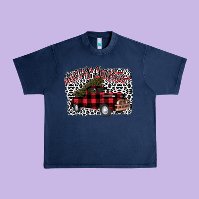 Merry Christmas Truck Urban Heavy Tee Designed By Bettercallsaul