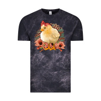 Cloud Black Chick with Flowers Leopard Background Vintage Tee - Bettercallsaul