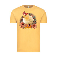 Vintage Mustard Chick with Flowers Leopard Background Vintage Tee - Bettercallsaul