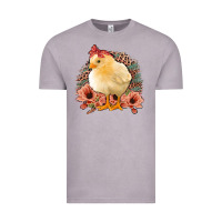 Vintage Zinc Chick with Flowers Leopard Background Vintage Tee - Bettercallsaul
