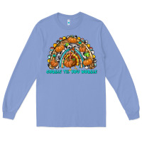 Colony Blue Gobble Til You Wobble with Rainbow Long Sleeve Tee - texasbilliewilder