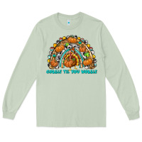 Matcha Gobble Til You Wobble with Rainbow Long Sleeve Tee - texasbilliewilder