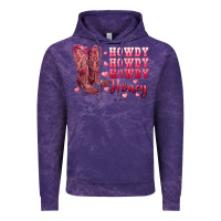 Cloud Purple howdy howdy howdy honey with cowgirl boots Vintage Hoodie - RanaPortraitStore