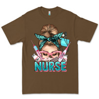 Cacao nurse life messy bun Premium Tee - NancyCooperArtShop