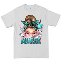 Dove Grey nurse life messy bun Premium Tee - NancyCooperArtShop