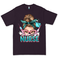 Plum nurse life messy bun Premium Tee - NancyCooperArtShop