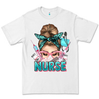 White nurse life messy bun Premium Tee - NancyCooperArtShop