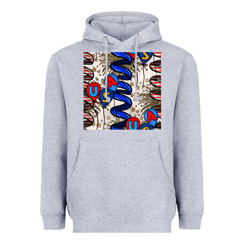 Usa Balloons Seamless Pattern Heavyweight Hoodie by BundleAndBundleShop | Teevron