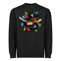 Black christmas black angus gnome Heavyweight Sweatshirt - CowGirlArtShop