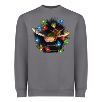 Storm christmas black angus gnome Heavyweight Sweatshirt - CowGirlArtShop