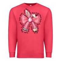 Cardinal easter bunny pencil bow Premium Sweatshirt - CowhideDigitalArt