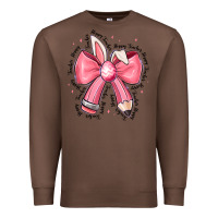 Chestnut easter bunny pencil bow Premium Sweatshirt - CowhideDigitalArt
