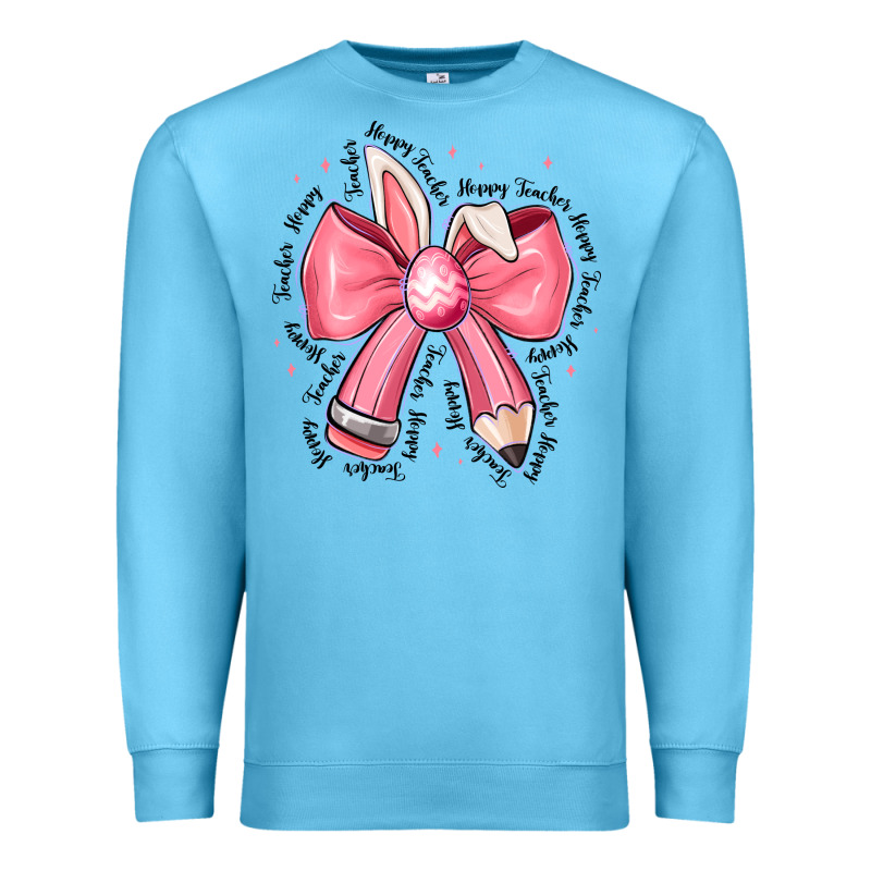 Easter Bunny Pencil Bow Premium Sweatshirt by CowhideDigitalArt | Teevron