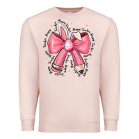 Pale Pink easter bunny pencil bow Premium Sweatshirt - CowhideDigitalArt