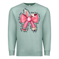 Seafoam easter bunny pencil bow Premium Sweatshirt - CowhideDigitalArt