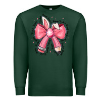 Sports Green easter bunny pencil bow Premium Sweatshirt - CowhideDigitalArt