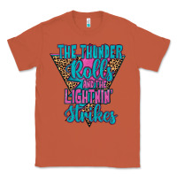 Copper THE THUNDER ROLLS AND THE LIGHTNIN’ STRİKES Classic Tee - JahusDesignShop