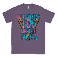 Lavender THE THUNDER ROLLS AND THE LIGHTNIN’ STRİKES Classic Tee - JahusDesignShop