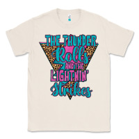 Natural THE THUNDER ROLLS AND THE LIGHTNIN’ STRİKES Classic Tee - JahusDesignShop