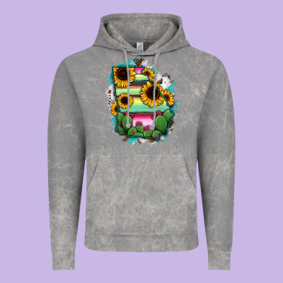 Georgia Map Sunflower Cactus Serape Vintage Hoodie Designed By Ranaportraitstore