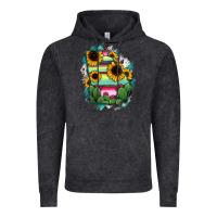 Vintage Black Georgia Map Sunflower Cactus Serape Vintage Hoodie - RanaPortraitStore