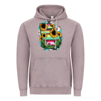 Vintage Zinc Georgia Map Sunflower Cactus Serape Vintage Hoodie - RanaPortraitStore