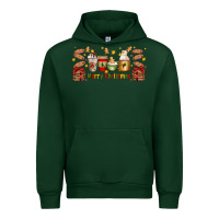 Forest Green Christmas coffee cups Urban Hoodie - Artiststas