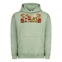 Pigment Oil Green Christmas coffee cups Urban Hoodie - Artiststas