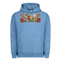 Pigment Pebble Blue Christmas coffee cups Urban Hoodie - Artiststas