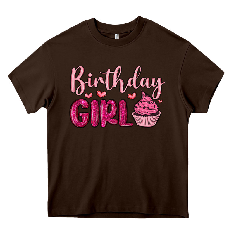 Birthday Girl Cupcake Heavy Core Tee by MaliasSmallBusiness | Teevron