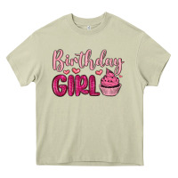 Mossy birthday girl cupcake Heavy Core Tee - MaliasSmallBusiness