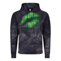 St. Patricks Day Green Lips Vintage Hoodie | Teevron