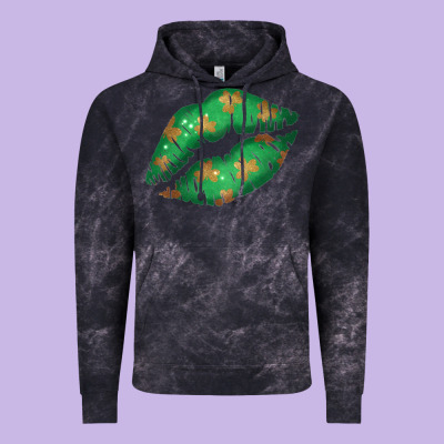 St. Patricks Day Green Lips Vintage Hoodie Designed By Bettercallsaul