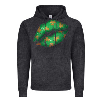 Vintage Black St. Patricks Day Green Lips Vintage Hoodie - Bettercallsaul