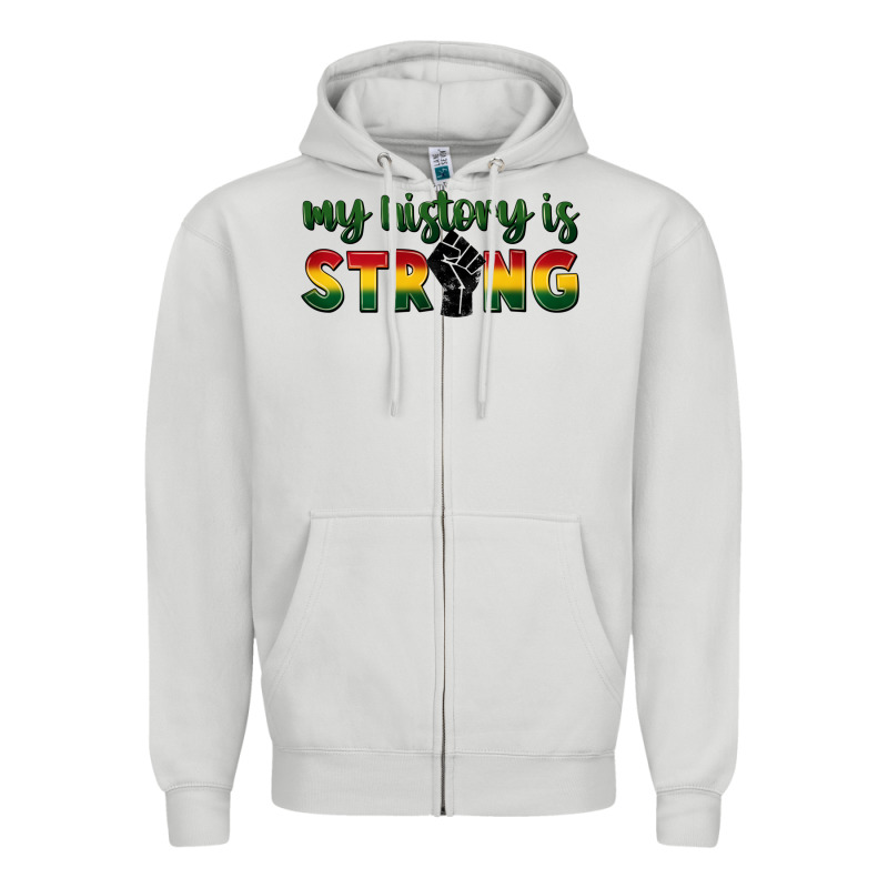 My History Is Strong Zipper Hoodie by FaDigitalArtStudio | Teevron