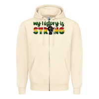 Sandshell My history is strong Zipper Hoodie - FaDigitalArtStudio