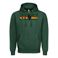 Sports Green My history is strong Zipper Hoodie - FaDigitalArtStudio