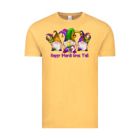 Vintage Mustard happy mardi gras y'all gnomes Vintage Tee - RanaPortraitStore