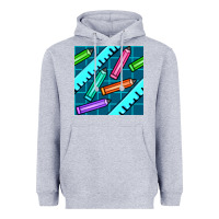 School Pencil Seamless Pattern Heavyweight Hoodie | Teevron