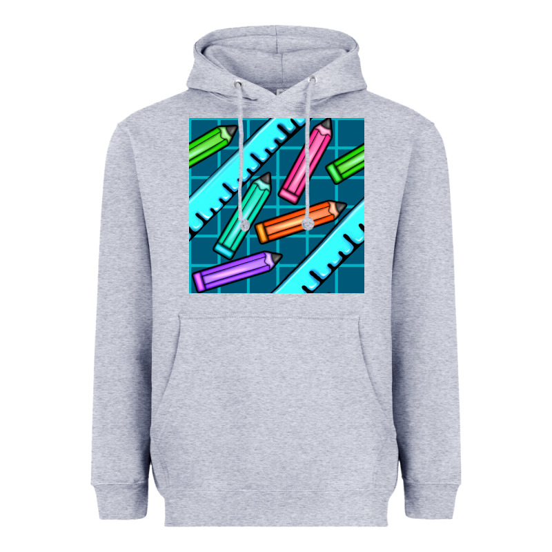 School Pencil Seamless Pattern Heavyweight Hoodie by BundleAndBundleShop | Teevron
